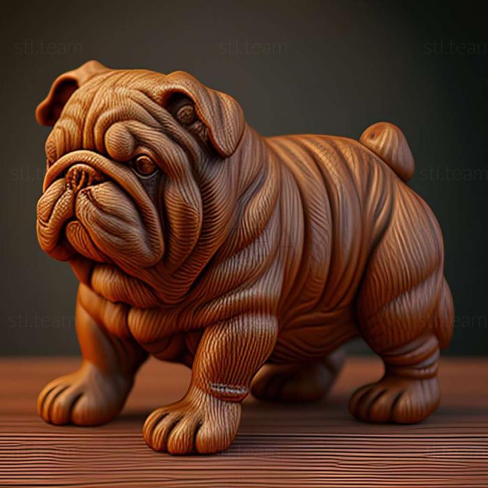 3D model Toy Bulldog dog (STL)